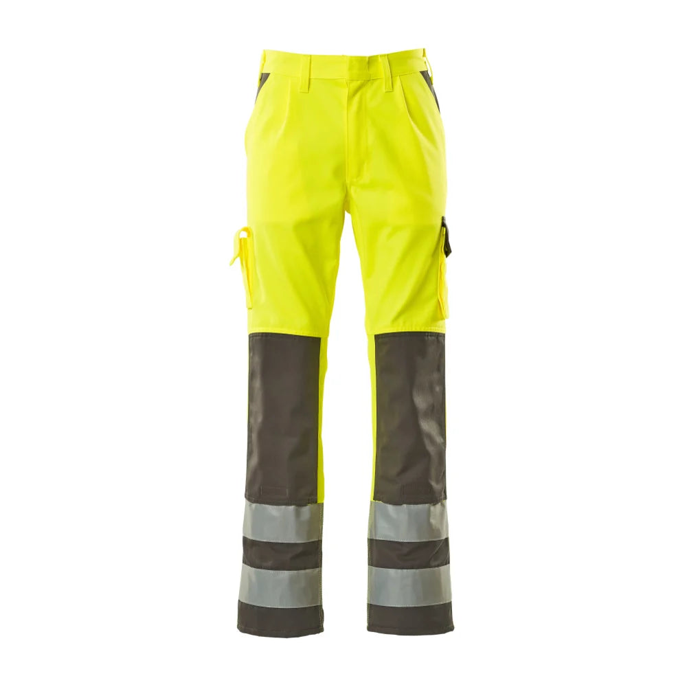 Mascot 07179-470 Broek Met Kniezakken High Vis Geel Antraciet