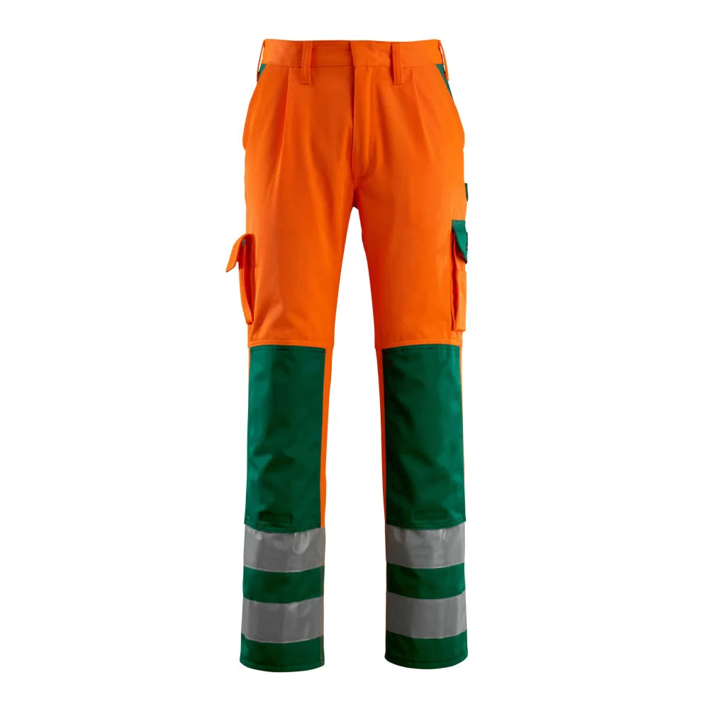 Mascot 07179-860 Broek Met Kniezakken High Vis Oranje Groen