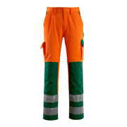 Mascot 07179-860 Broek Met Kniezakken High Vis Oranje Groen