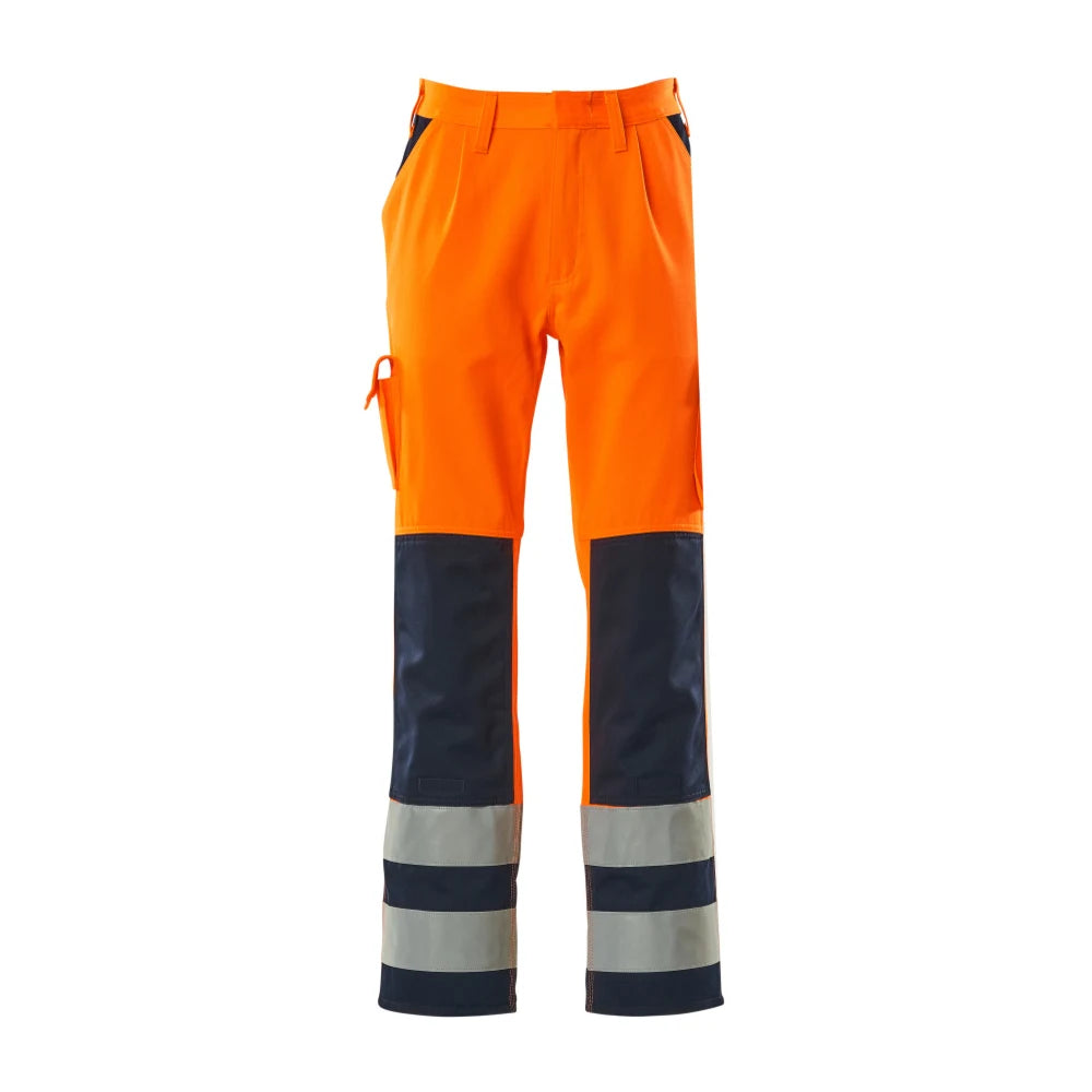 Mascot 07179-860 Broek Met Kniezakken High Vis Oranje Marine