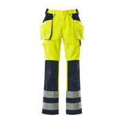 Mascot 09131-470 Broek Met Spijkerzakken High Vis Geel Marine