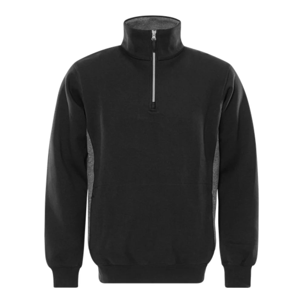 Fristads Sweatshirt Met Korte Ritssluiting 1705 Df Zwart
