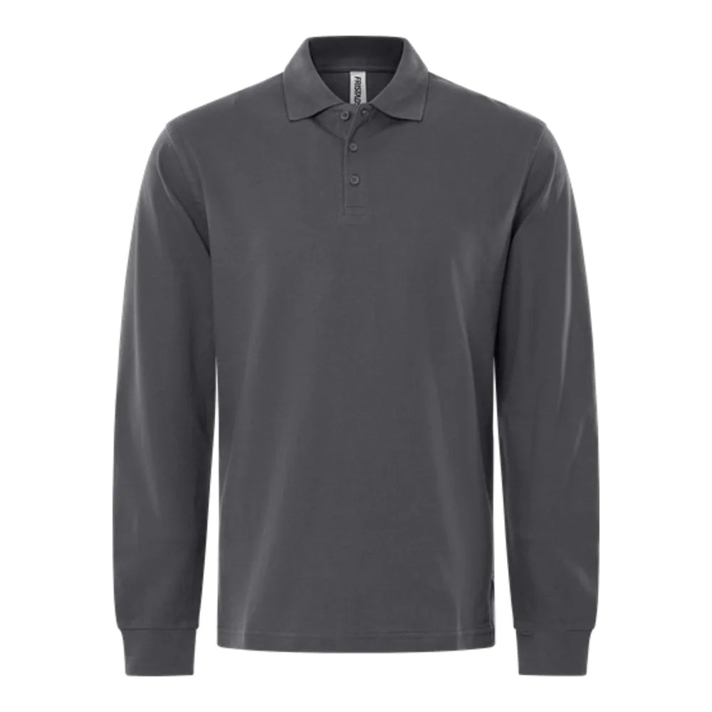 Fristads Heavy Poloshirt Met Lange Mouwen 1722 Piq Donkergrijs