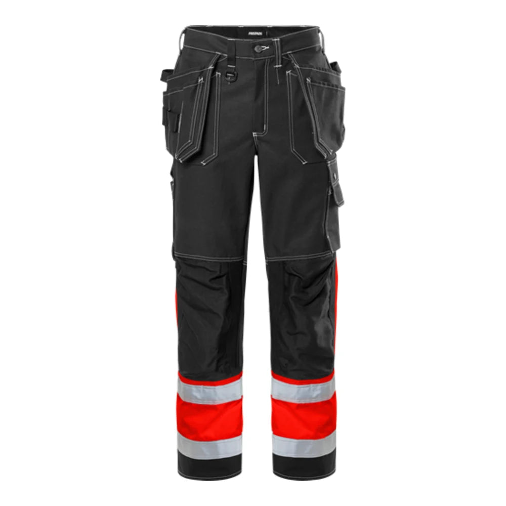 Fristads High Vis Werkbroek Klasse 1 247 Fas High Vis Rood Zwart