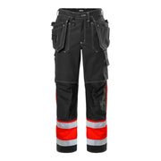 Fristads High Vis Werkbroek Klasse 1 247 Fas High Vis Rood Zwart