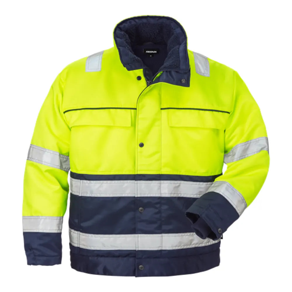 Fristads High Vis Winterjack Klasse 3 444 Pp High Vis Geel Marineblauw
