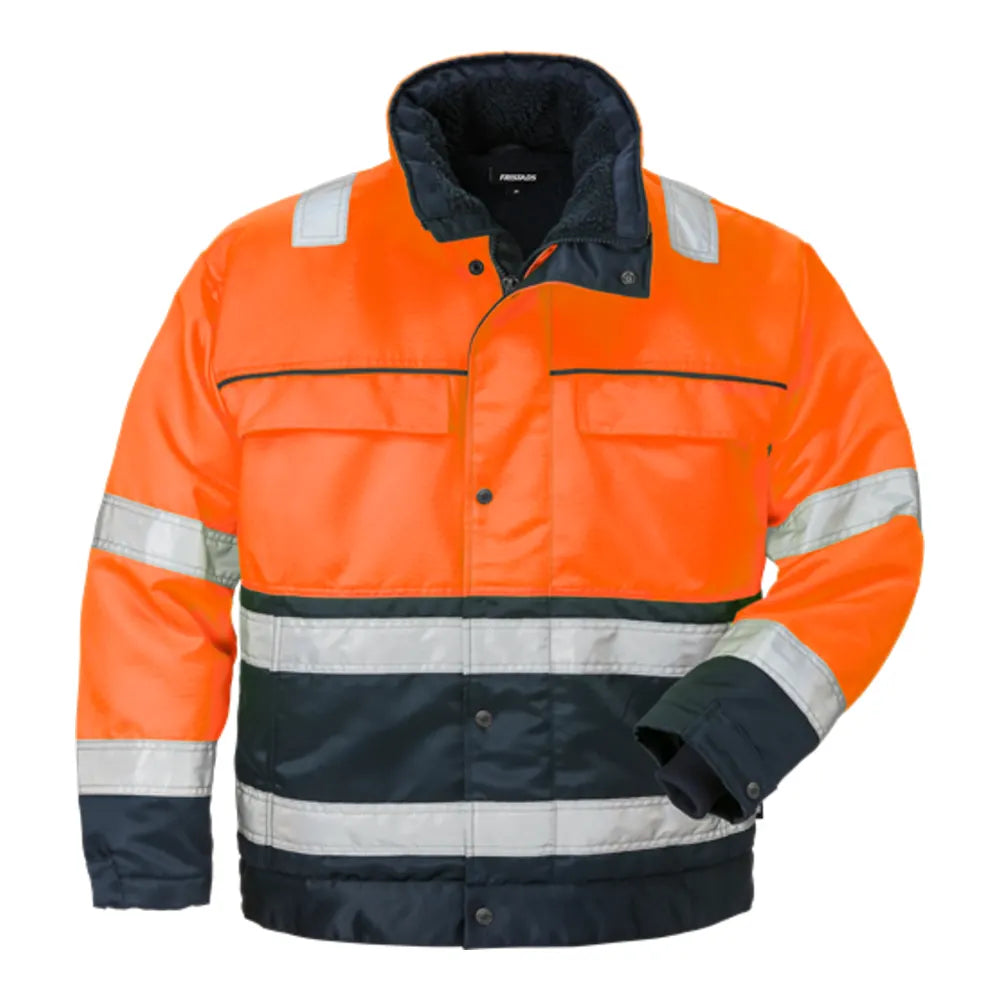 Fristads High Vis Winterjack Klasse 3 444 Pp High Vis Oranje Marineblauw