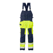 Fristads High Vis Amerikaanse Overall Klasse 2 1014 Plu High Vis Geel Marineblauw