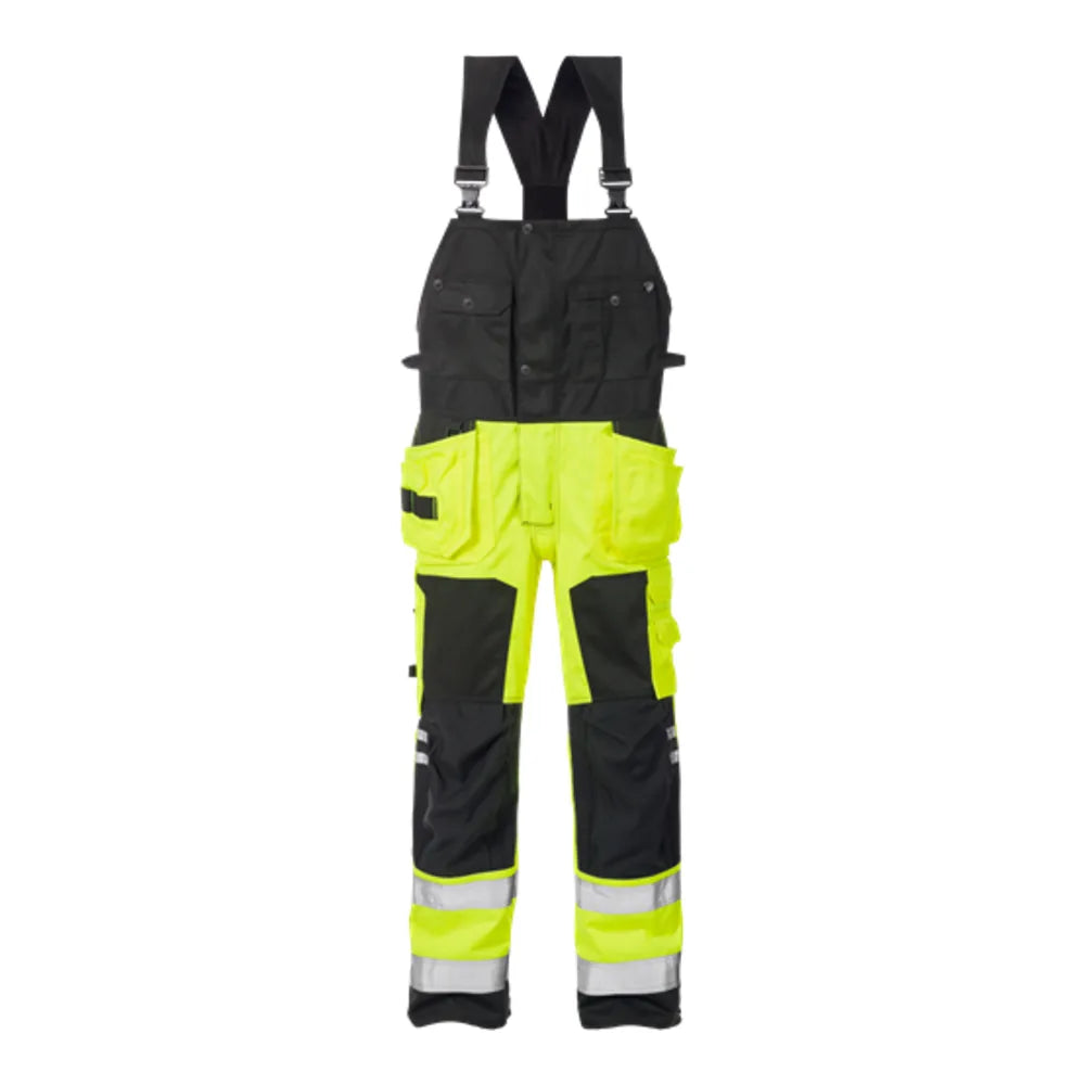 Fristads High Vis Amerikaanse Overall Klasse 2 1014 Plu High Vis Geel Zwart