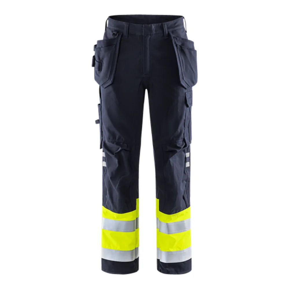 Fristads Flamestat High Vis Werkbroek Klasse 1 2074 Aths High Vis Geel Marineblauw
