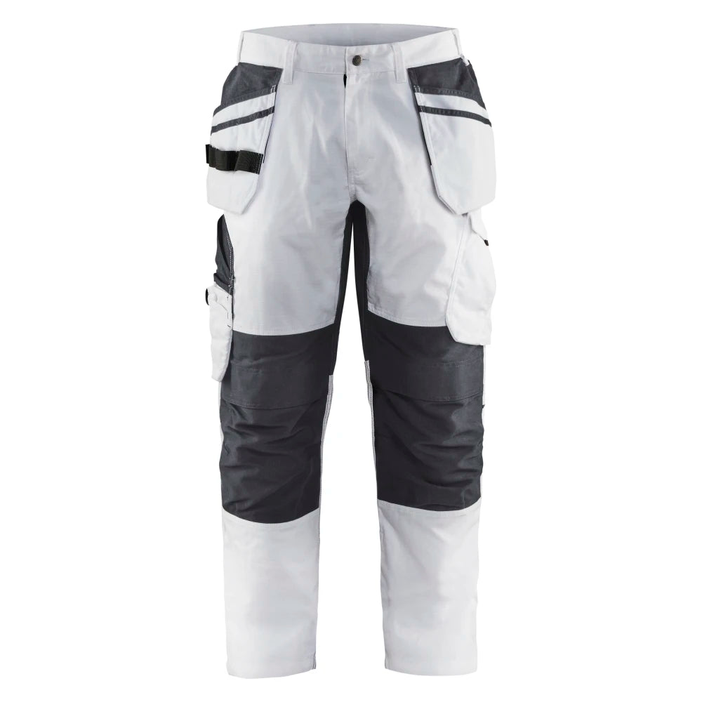 Blaklader 1096 1330 Schildersbroek Met Stretch En Gereedschapszakken Wit Donkergrijs