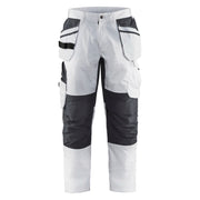 Blaklader 1096 1330 Schildersbroek Met Stretch En Gereedschapszakken Wit Donkergrijs