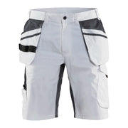 Blaklader 1099 1330 Schildersshort Met Stretch En Gereedschapszakken Wit Donkergrijs