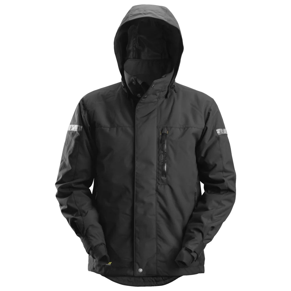 Snickers 1102 Allroundwork Waterdichte Geïsoleerde 37.5 Werkjas 0404 Black Black