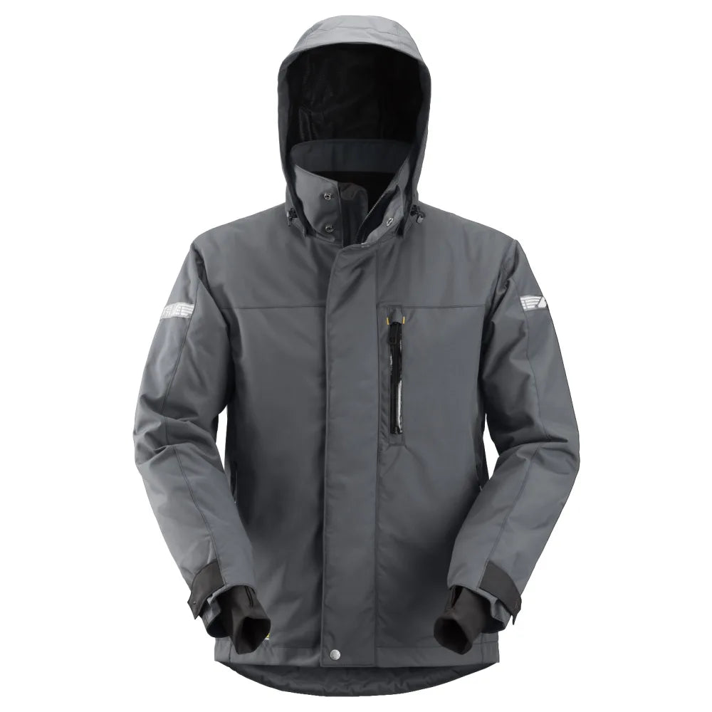 Snickers 1102 Allroundwork Waterdichte Geïsoleerde 37.5 Werkjas 5804 Steel Grey Black