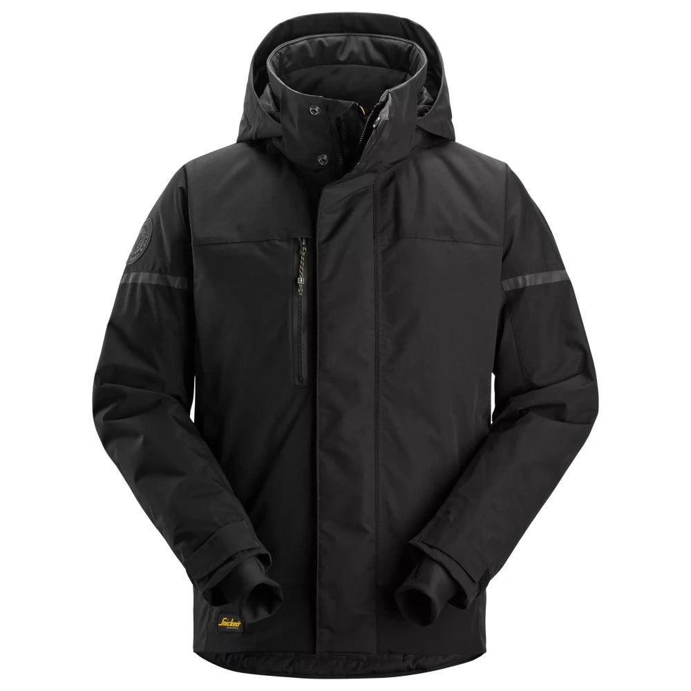 Snickers 1112 Allroundwork Waterdichte Geïsoleerde Werkjas 0404 Black Black