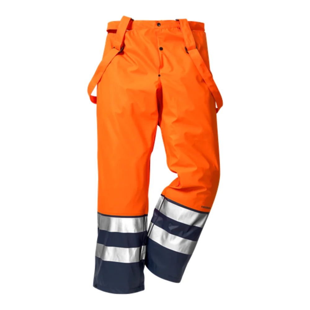 Fristads High Vis Regenbroek Klasse 2 2625 Rs High Vis Oranje Marineblauw