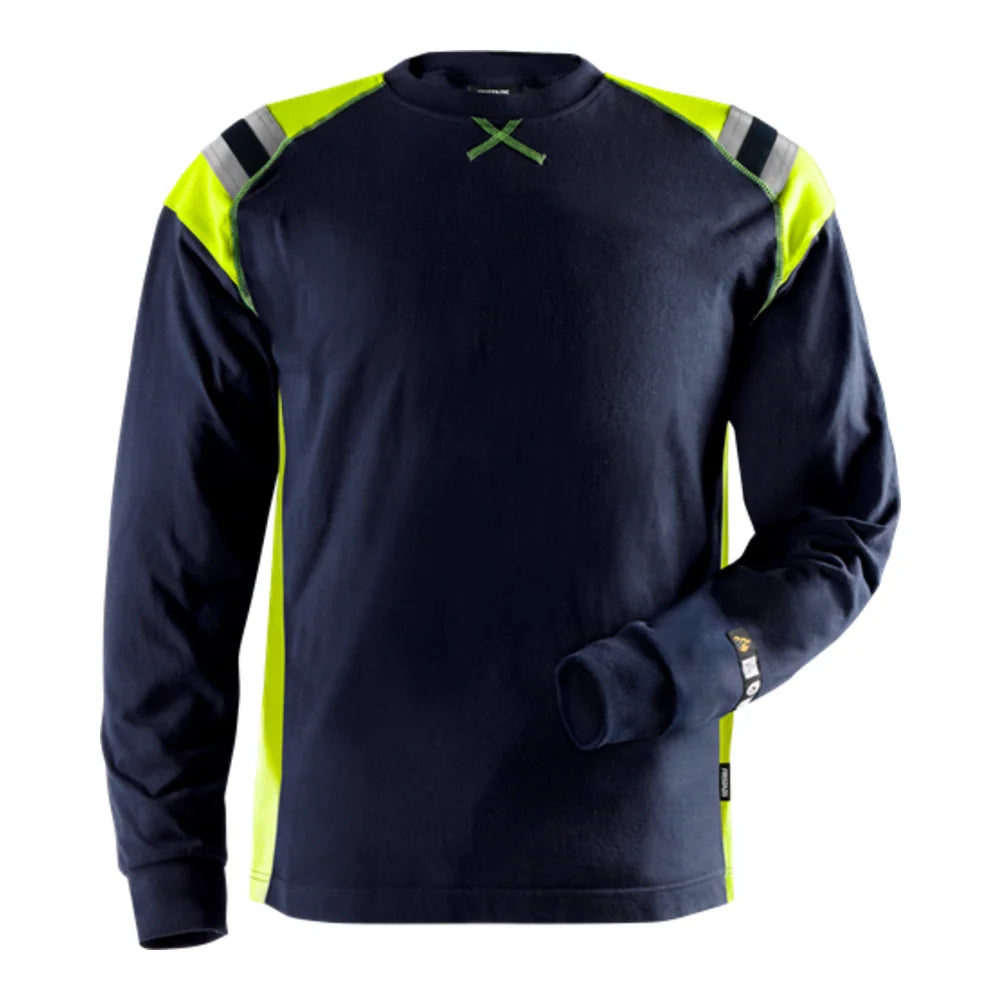 Fristads Flamestat T-Shirt Lange Mouwen 7072 Tflh Marineblauw