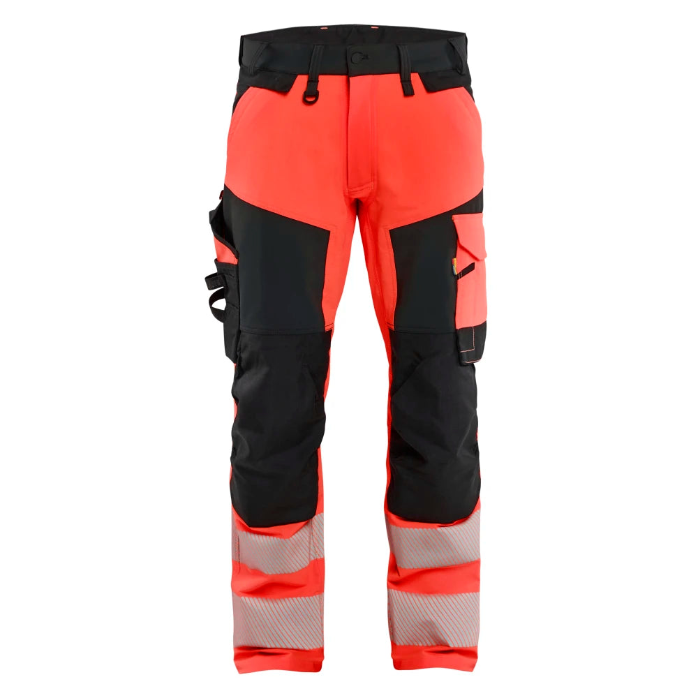 Blaklader 1124 1648 High Vis Werkbroek 4-Weg Stretch High Vis Rood Zwart