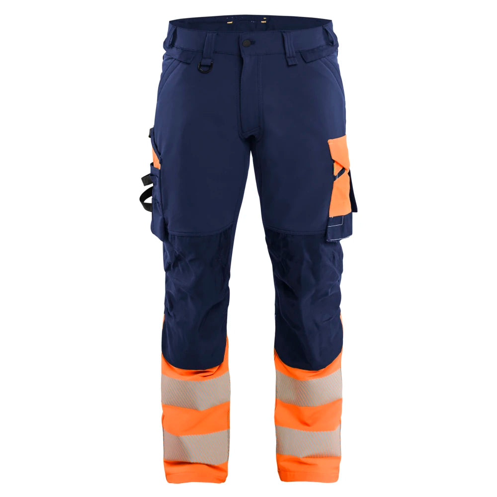 Blaklader 1126 1648 High Vis Werkbroek 4-Weg Stretch Marineblauw Oranje