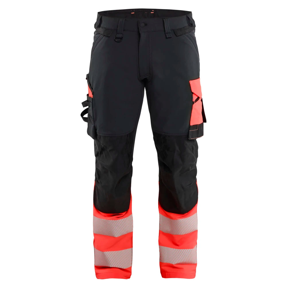 Blaklader 1126 1648 High Vis Werkbroek 4-Weg Stretch Zwart High Vis Rood