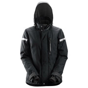 Snickers 1127 Allroundwork Waterdichte Geïsoleerde 37.5 Dameswerkjas 0404 Black Black