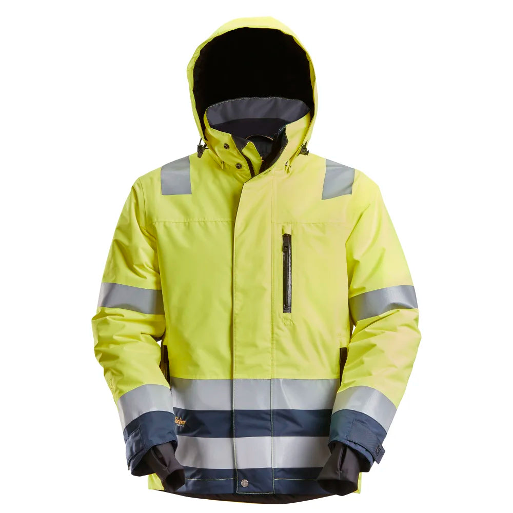Snickers 1132 High-Vis Geïsoleerde Waterdichte 37.5 Werkjas Klasse 3 6695 High Visibility Yellow Navy