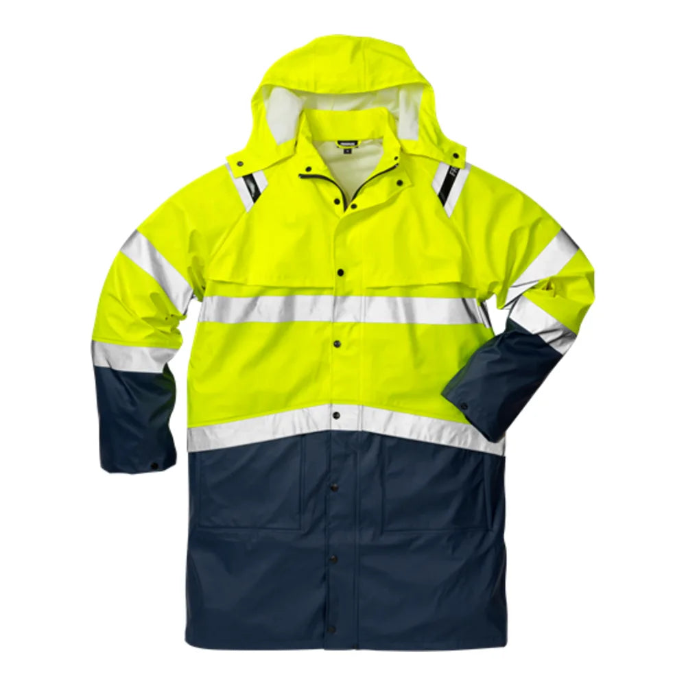 Fristads High Vis Regenjack Klasse 3 4634 Rs High Vis Geel Marineblauw