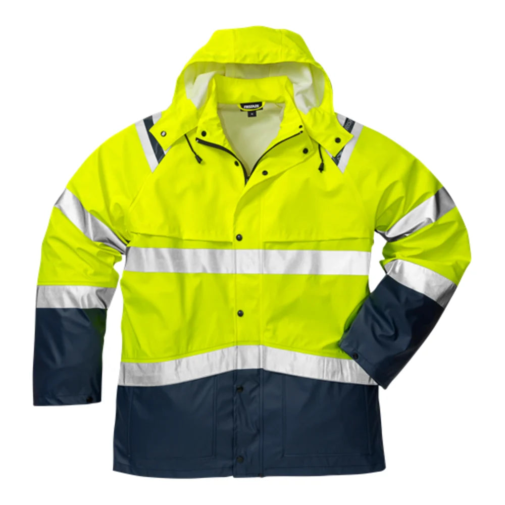 Fristads High Vis Regenjack Klasse 3 4624 Rs High Vis Geel Marineblauw