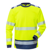 Fristads High Vis T-Shirt Lange Mouwen Klasse 3 7724 Thv High Vis Geel Marineblauw