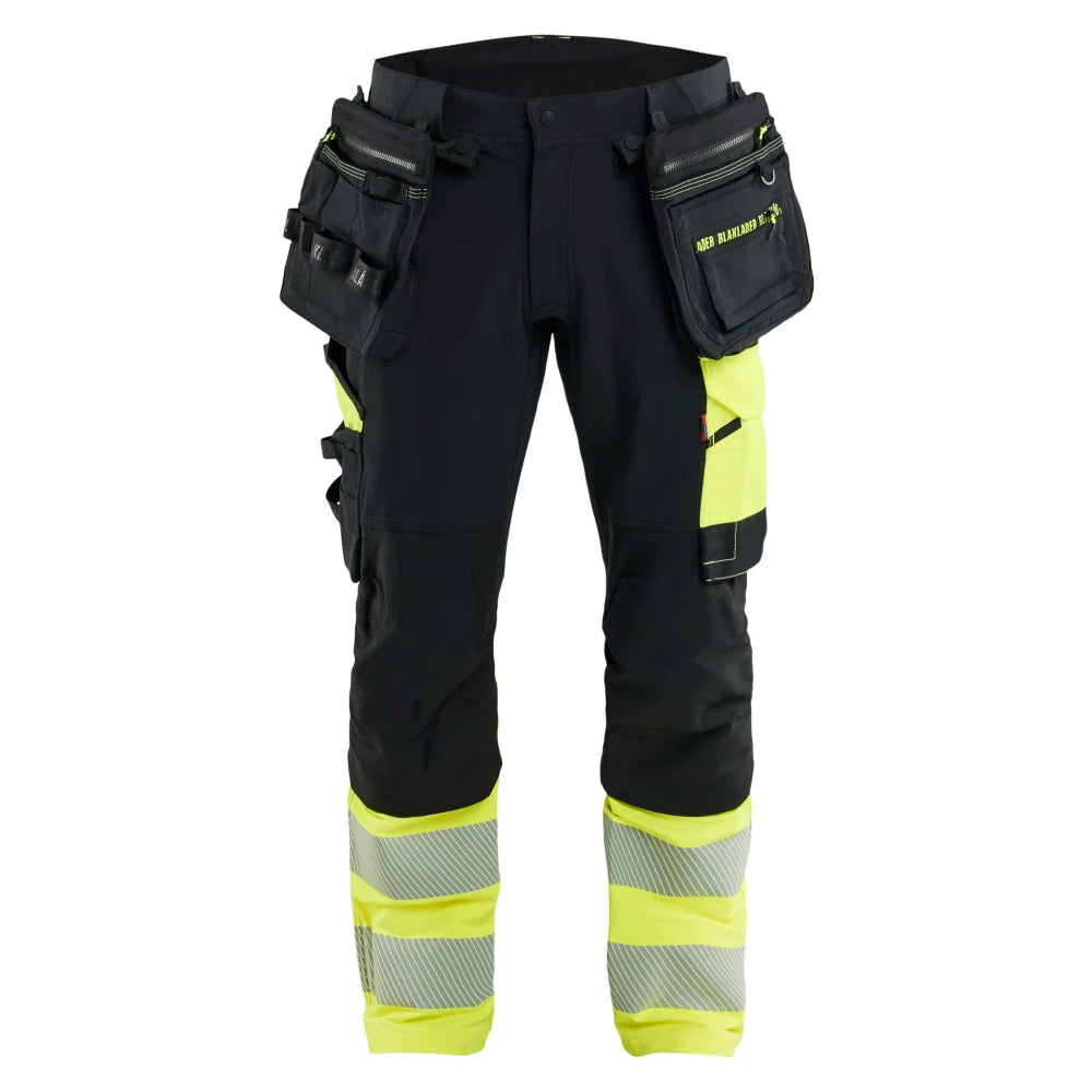 Blaklader 1145 1648 ToolRig High Vis Werkbroek 4-Weg Stretch Zwart High Vis Geel