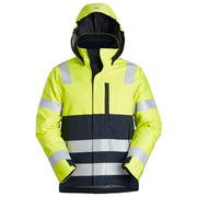 Snickers 1163 Protecwork Isolerend Jack Met Capuchon 6695 High Visibility Yellow Navy
