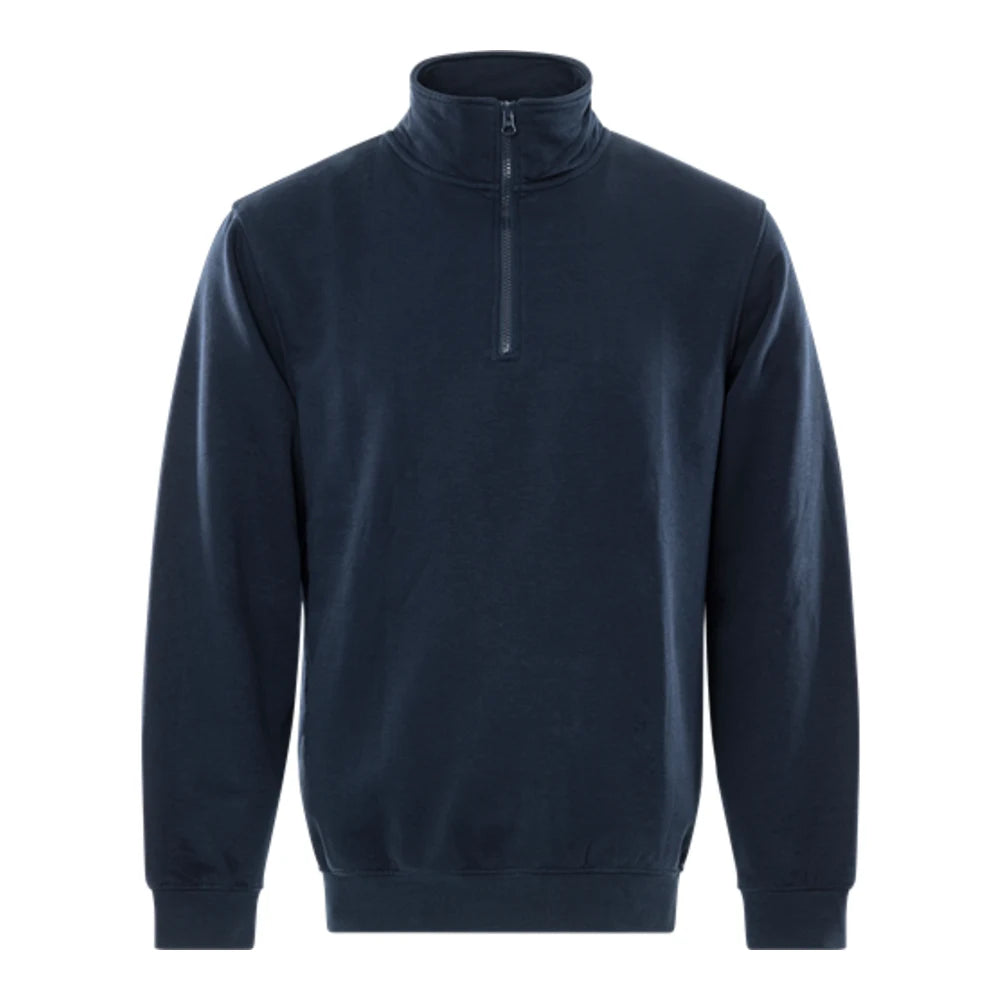 Fristads Sweatshirt Met Korte Ritssluiting 1737 Swb Donker Marineblauw