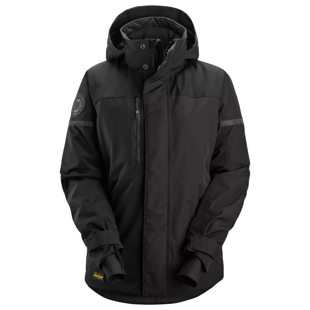 Snickers 1177 Allroundwork Waterdichte Geïsoleerde Dameswerkjas 0404 Black Black