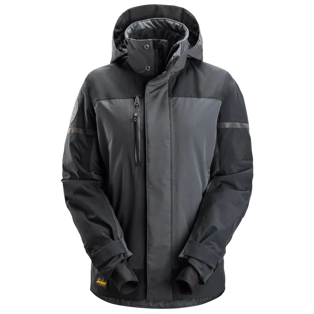 Snickers 1177 Allroundwork Waterdichte Geïsoleerde Dameswerkjas 5859 Steel Grey Dk Steel Grey