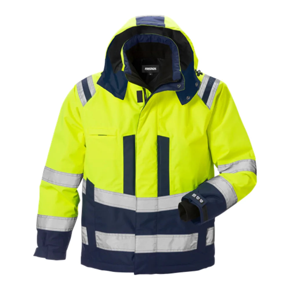 Fristads High Vis Airtech® Winterjack Klasse 3 4035 Gtt High Vis Geel Marineblauw