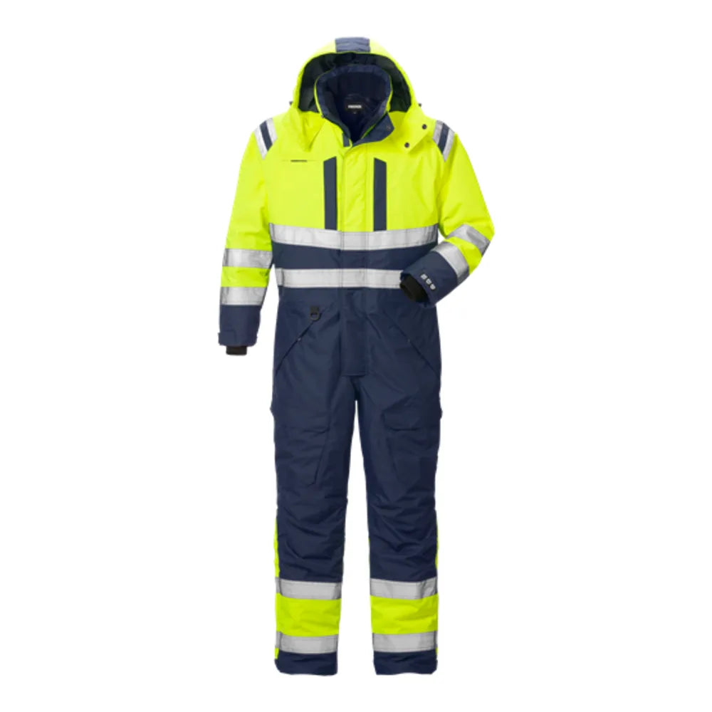 Fristads High Vis Airtech® Winteroverall Klasse 3 8015 Gtt High Vis Geel Marineblauw
