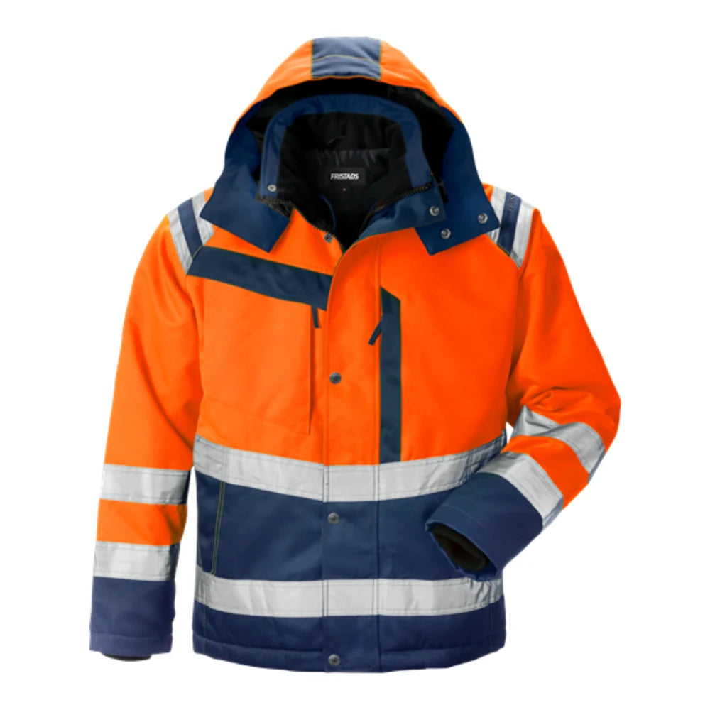 Fristads High Vis Winterjack Klasse 3 4043 Pp High Vis Oranje Marineblauw