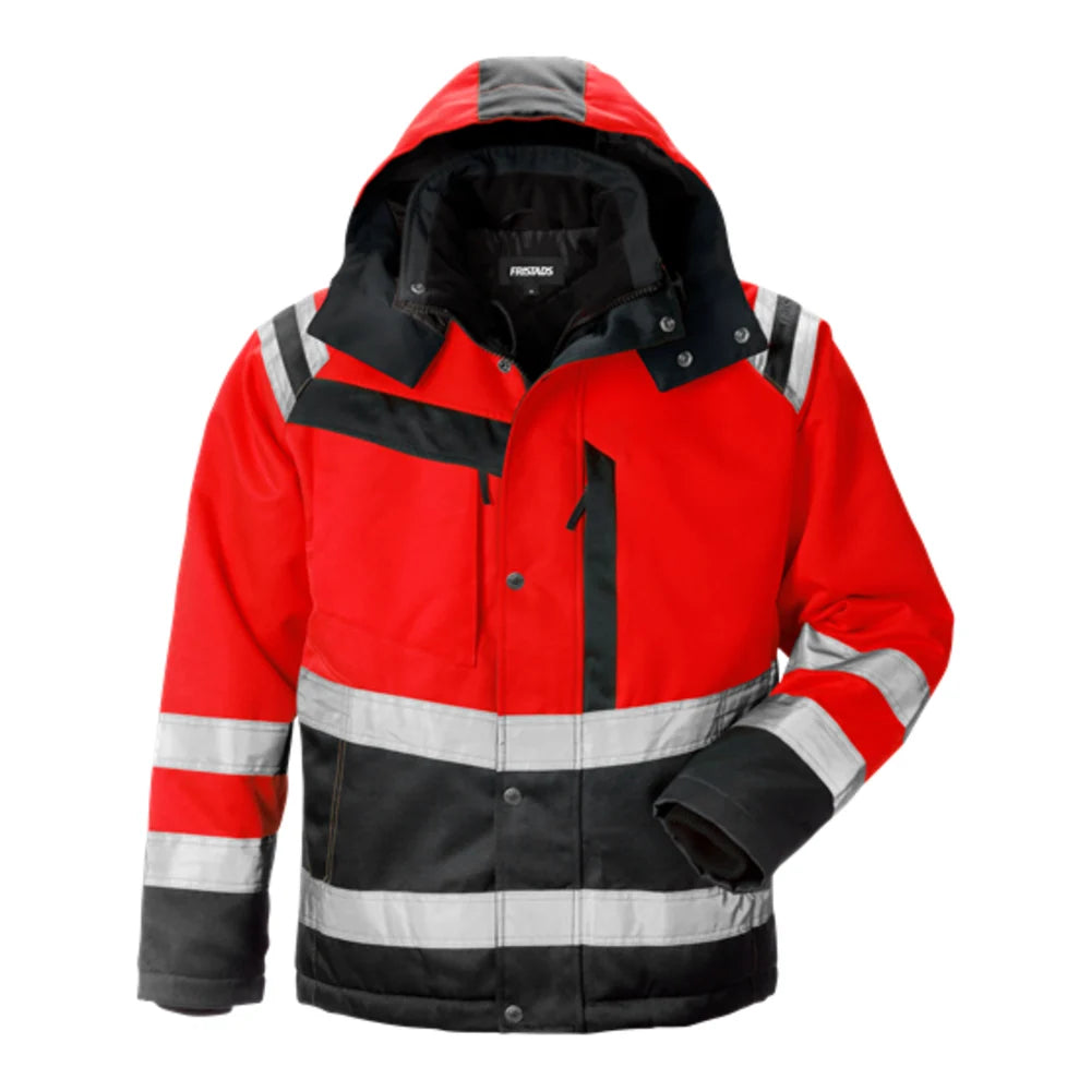 Fristads High Vis Winterjack Klasse 3 4043 Pp High Vis Rood Zwart