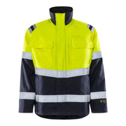 Fristads Flamestat High Vis Jack Klasse 2 4176 Aths High Vis Geel Marineblauw