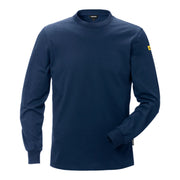 Fristads Esd T-Shirt Lange Mouwen 7082 Xtm Marineblauw