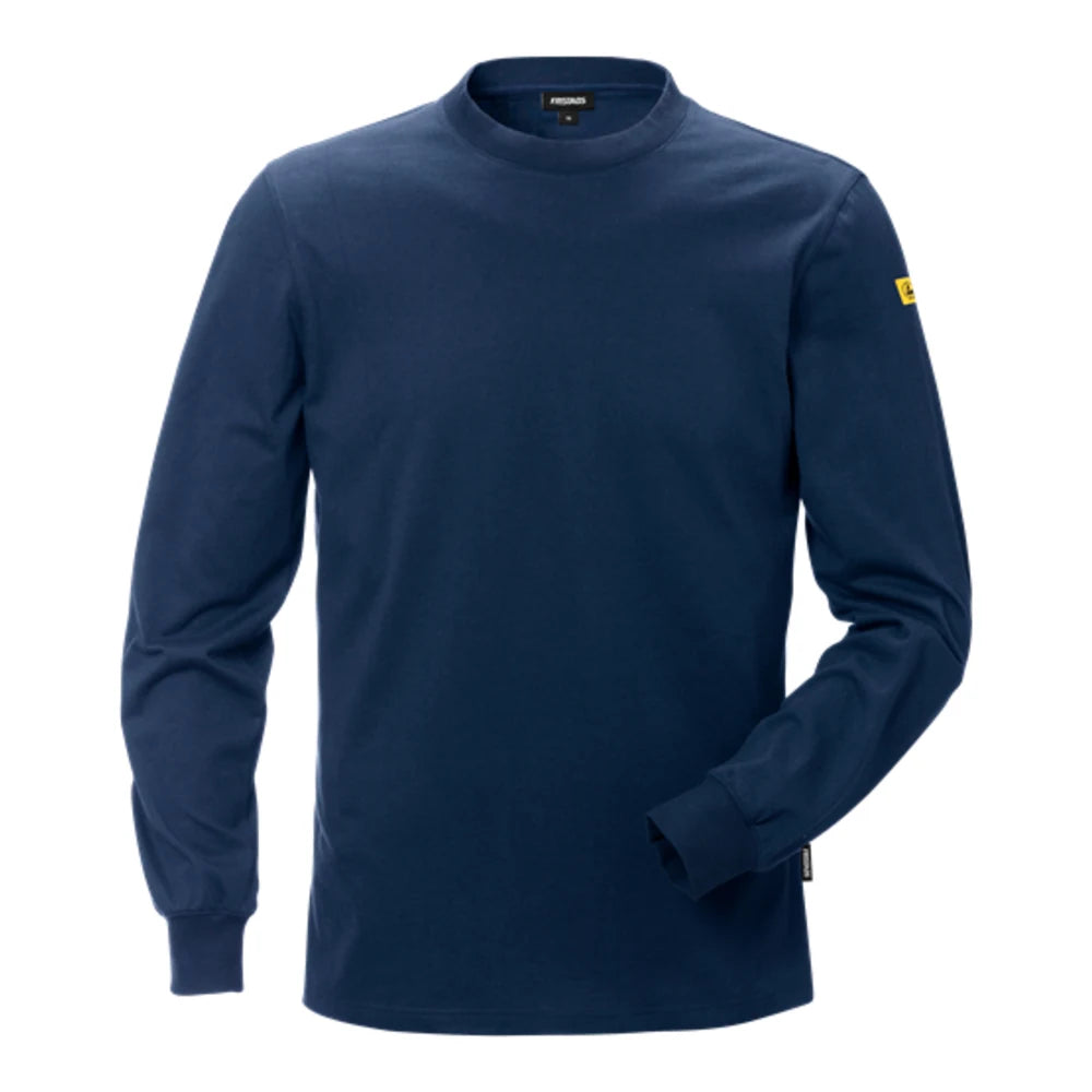 Fristads Esd T-Shirt Lange Mouwen 7082 Xtm Marineblauw
