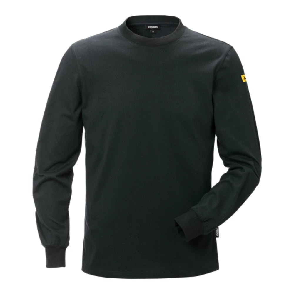 Fristads Esd T-Shirt Lange Mouwen 7082 Xtm Zwart