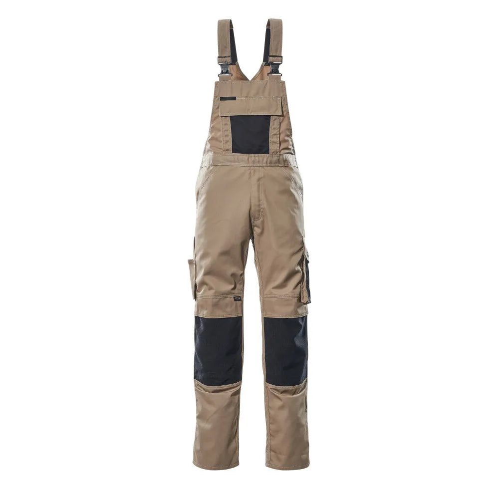 Mascot 12169-442 Amerikaanse Overall Met Kniezakken Lichtkhaki Zwart