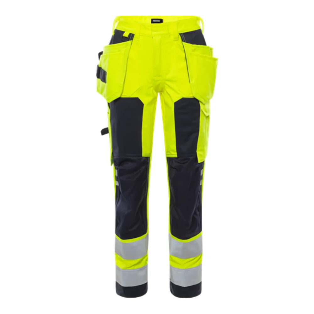 Fristads Flamestat High Vis Werkbroek Dames Klasse 2 2775 Aths High Vis Geel Marineblauw