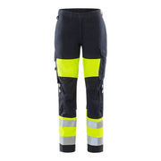 Fristads Flamestat High Vis Broek Dames Klasse 1 2776 Aths High Vis Geel Marineblauw