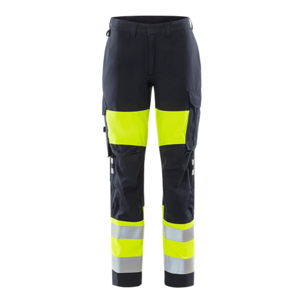 Fristads Flamestat High Vis Broek Dames Klasse 1 2776 Aths High Vis Geel Marineblauw
