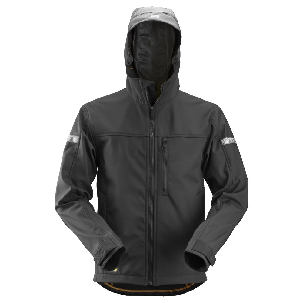 Snickers 1229 Allroundwork Softshell Werkjas Met Capuchon 0404 Black Black