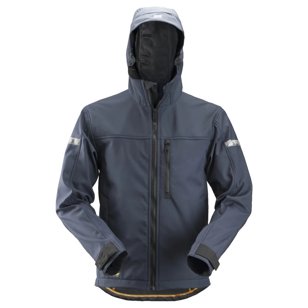 Snickers 1229 Allroundwork Softshell Werkjas Met Capuchon 9504 Navy Black