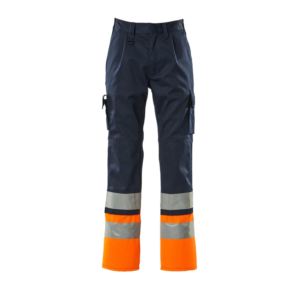 Mascot 12379-430 Broek Met Kniezakken Marine High Vis Oranje